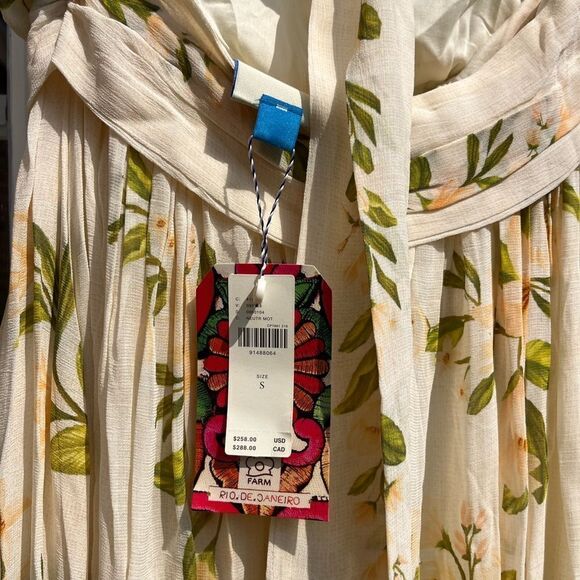 Anthropologie FARM Rio V-Neck Chiffon Floral Maxi Dress NWT - Picture 6 of 12